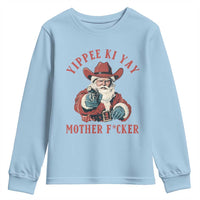 Yippee Ki Yay Mother Fcker Youth Sweatshirt Funny Santa Gun Christmas - Wonder Print Shop