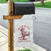 Funny Cowboy Cat Garden Flag Western Rodeo Meow Ki Yay Mother Purrer - Wonder Print Shop