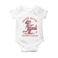 Funny Cowboy Cat Baby Onesie Western Rodeo Meow Ki Yay Mother Purrer - Wonder Print Shop