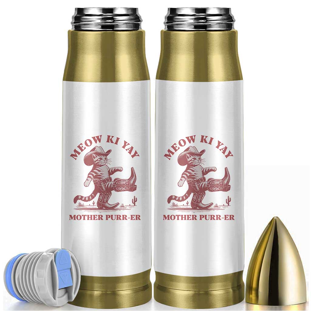 Funny Cowboy Cat Bullet Tumbler Western Rodeo Meow Ki Yay Mother Purrer - Wonder Print Shop