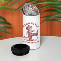 Funny Cowboy Cat 4 in 1 Can Cooler Tumbler Western Rodeo Meow Ki Yay Mother Purrer - Wonder Print Shop