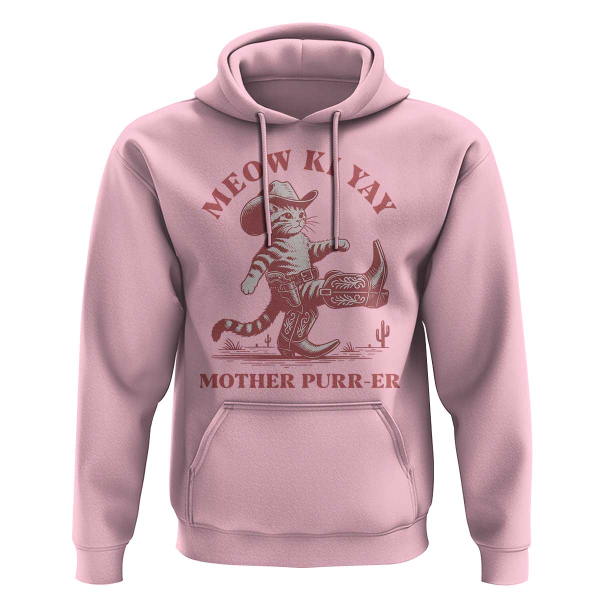 Funny Cowboy Cat Hoodie Western Rodeo Meow Ki Yay Mother Purrer - Wonder Print Shop