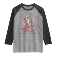 Funny Cowboy Cat Raglan Shirt Western Rodeo Meow Ki Yay Mother Purrer - Wonder Print Shop