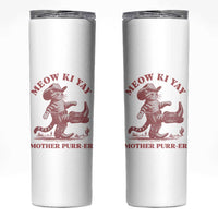 Funny Cowboy Cat Skinny Tumbler Western Rodeo Meow Ki Yay Mother Purrer - Wonder Print Shop