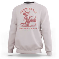 Funny Cowboy Cat Sweatshirt Western Rodeo Meow Ki Yay Mother Purrer - Wonder Print Shop
