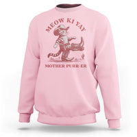 Funny Cowboy Cat Sweatshirt Western Rodeo Meow Ki Yay Mother Purrer - Wonder Print Shop