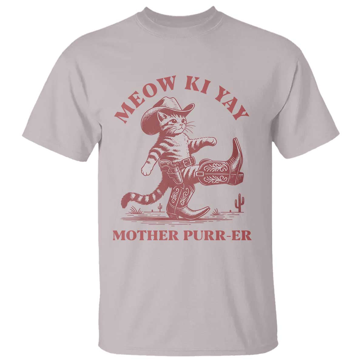 Funny Cowboy Cat T Shirt Western Rodeo Meow Ki Yay Mother Purrer - Wonder Print Shop