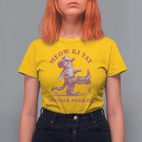 Funny Cowboy Cat T Shirt For Women Western Rodeo Meow Ki Yay Mother Purrer - Wonder Print Shop