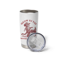 Funny Cowboy Cat Tumbler Cup Western Rodeo Meow Ki Yay Mother Purrer - Wonder Print Shop
