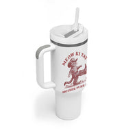 Funny Cowboy Cat Tumbler With Handle Western Rodeo Meow Ki Yay Mother Purrer - Wonder Print Shop
