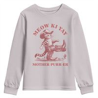 Funny Cowboy Cat Youth Sweatshirt Western Rodeo Meow Ki Yay Mother Purrer - Wonder Print Shop