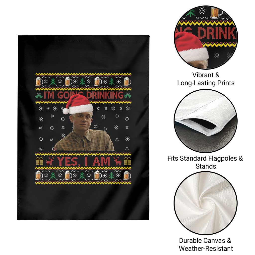 Charlie Hunnam Ed Gein Garden Flag I Am Going Drinking Yes I Am Christmas - Wonder Print Shop