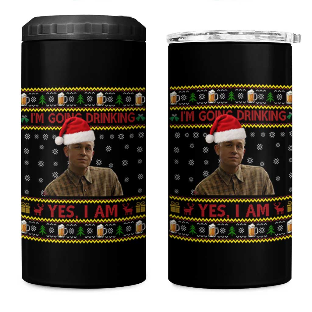 Charlie Hunnam Ed Gein 4 in 1 Can Cooler Tumbler I Am Going Drinking Yes I Am Christmas - Wonder Print Shop