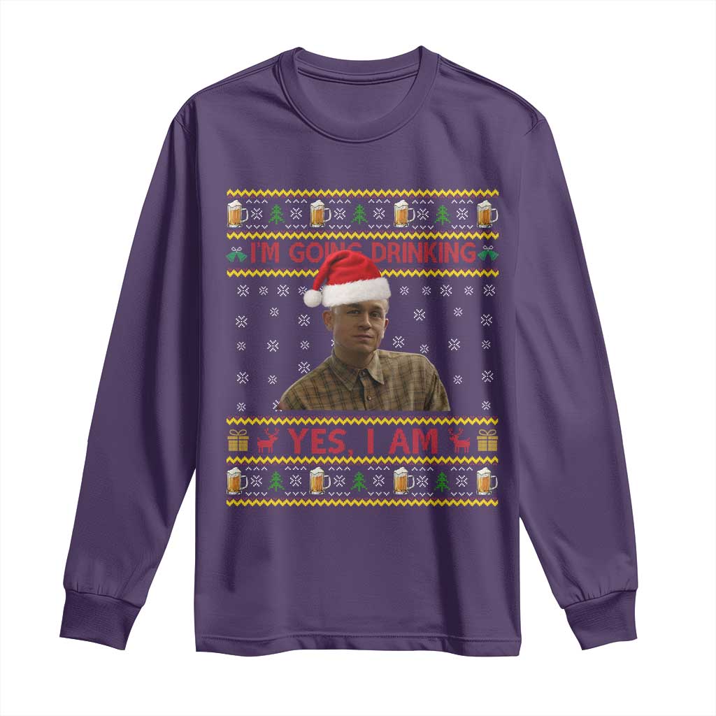 Charlie Hunnam Ed Gein Long Sleeve Shirt I Am Going Drinking Yes I Am Christmas - Wonder Print Shop