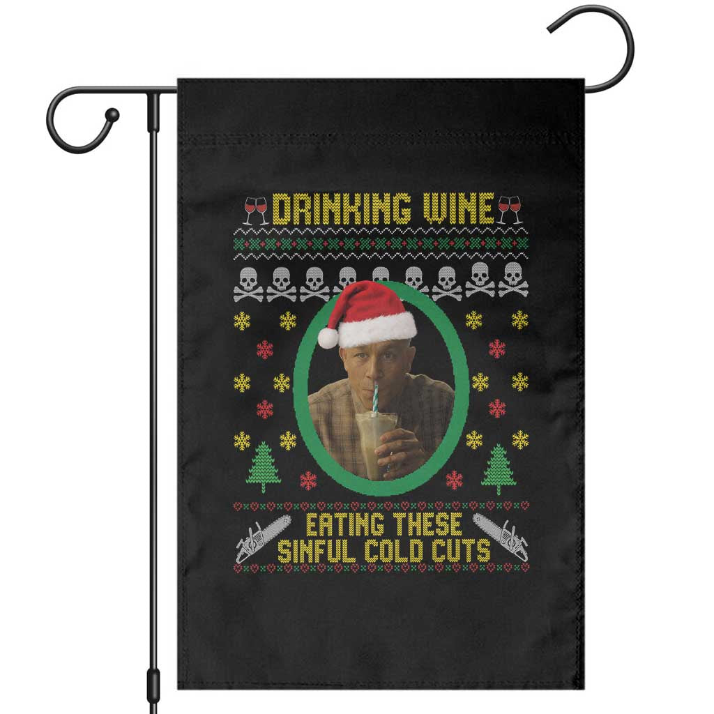 Charlie Hunnam Ed Gein Garden Flag Drinking Wine Eating These Sinful Cold Cuts - Wonder Print Shop
