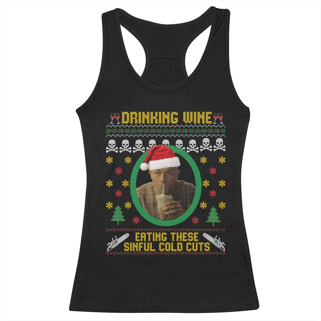 Charlie Hunnam Ed Gein Racerback Tank Top Drinking Wine Eating These Sinful Cold Cuts - Wonder Print Shop