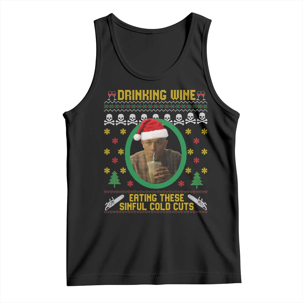 Charlie Hunnam Ed Gein Tank Top Drinking Wine Eating These Sinful Cold Cuts - Wonder Print Shop