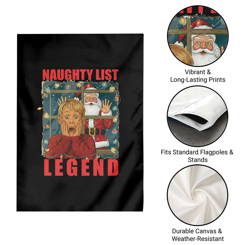 Santa Christmas Movie Funny Garden Flag Naughty List Legend - Wonder Print Shop