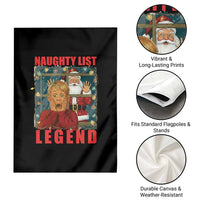 Santa Christmas Movie Funny Garden Flag Naughty List Legend - Wonder Print Shop
