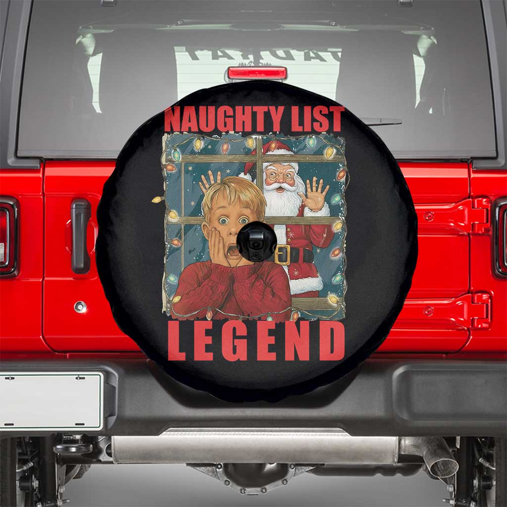 Santa Christmas Movie Funny Spare Tire Cover Naughty List Legend - Wonder Print Shop