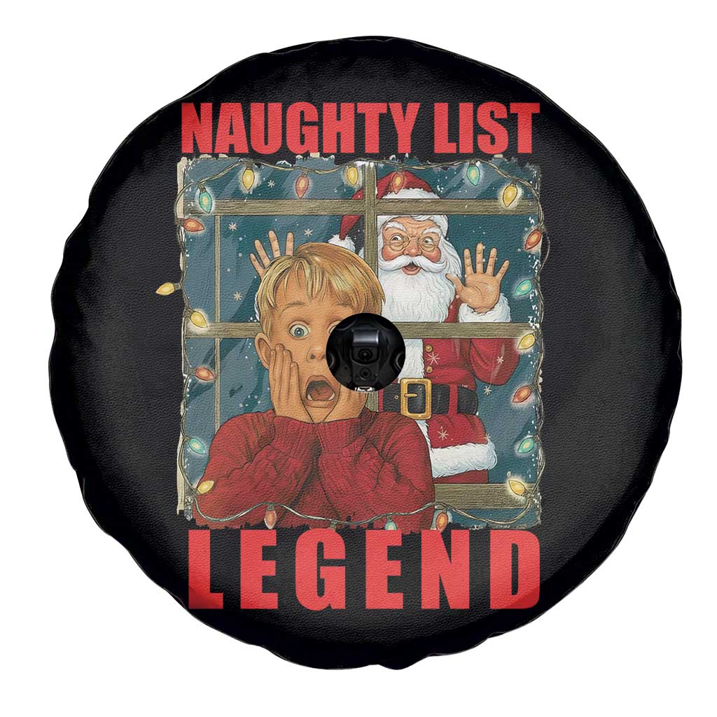 Santa Christmas Movie Funny Spare Tire Cover Naughty List Legend - Wonder Print Shop
