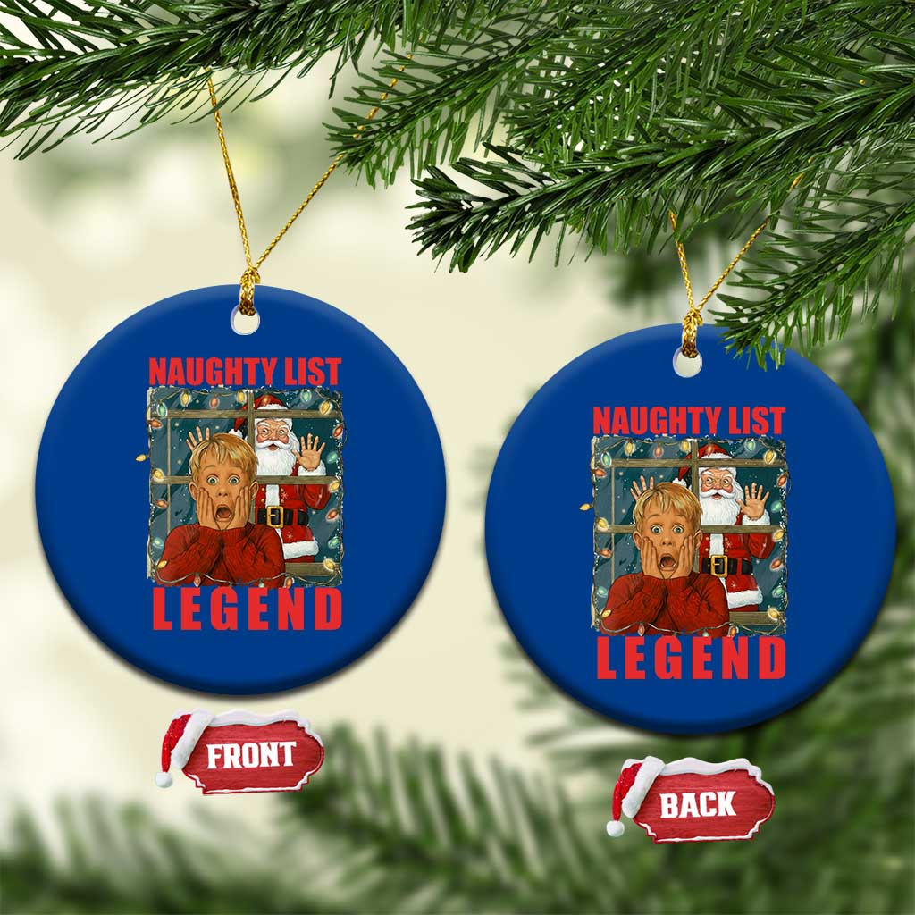 Santa Christmas Movie Funny Ceramic Ornament Naughty List Legend - Wonder Print Shop