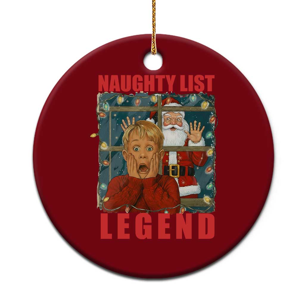 Santa Christmas Movie Funny Ceramic Ornament Naughty List Legend - Wonder Print Shop