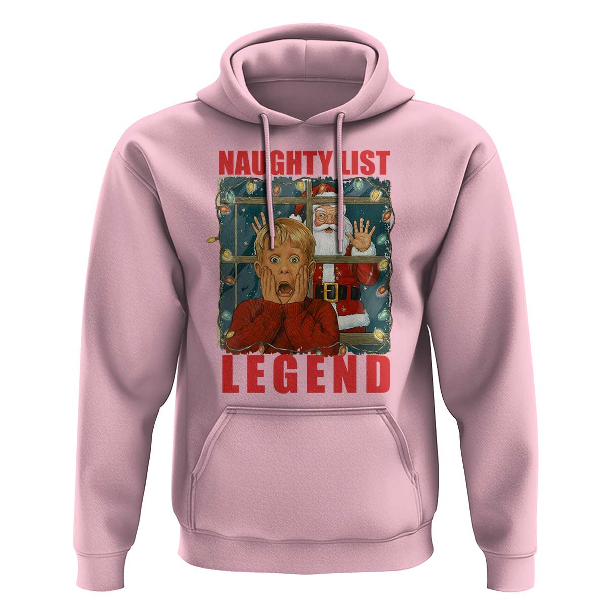Santa Christmas Movie Funny Hoodie Naughty List Legend - Wonder Print Shop
