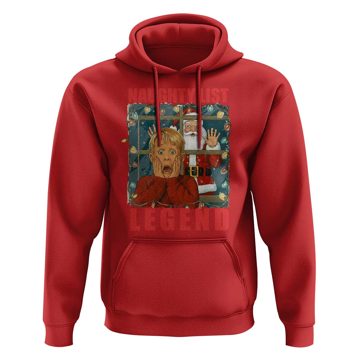 Santa Christmas Movie Funny Hoodie Naughty List Legend - Wonder Print Shop