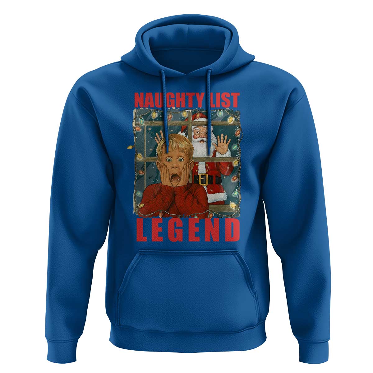 Santa Christmas Movie Funny Hoodie Naughty List Legend - Wonder Print Shop