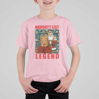 Santa Christmas Movie Funny T Shirt For Kid Naughty List Legend - Wonder Print Shop
