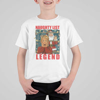 Santa Christmas Movie Funny T Shirt For Kid Naughty List Legend - Wonder Print Shop