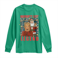 Santa Christmas Movie Funny Long Sleeve Shirt Naughty List Legend - Wonder Print Shop