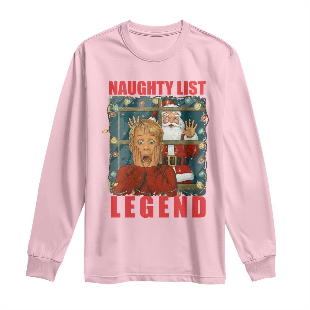 Santa Christmas Movie Funny Long Sleeve Shirt Naughty List Legend - Wonder Print Shop