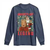 Santa Christmas Movie Funny Long Sleeve Shirt Naughty List Legend - Wonder Print Shop