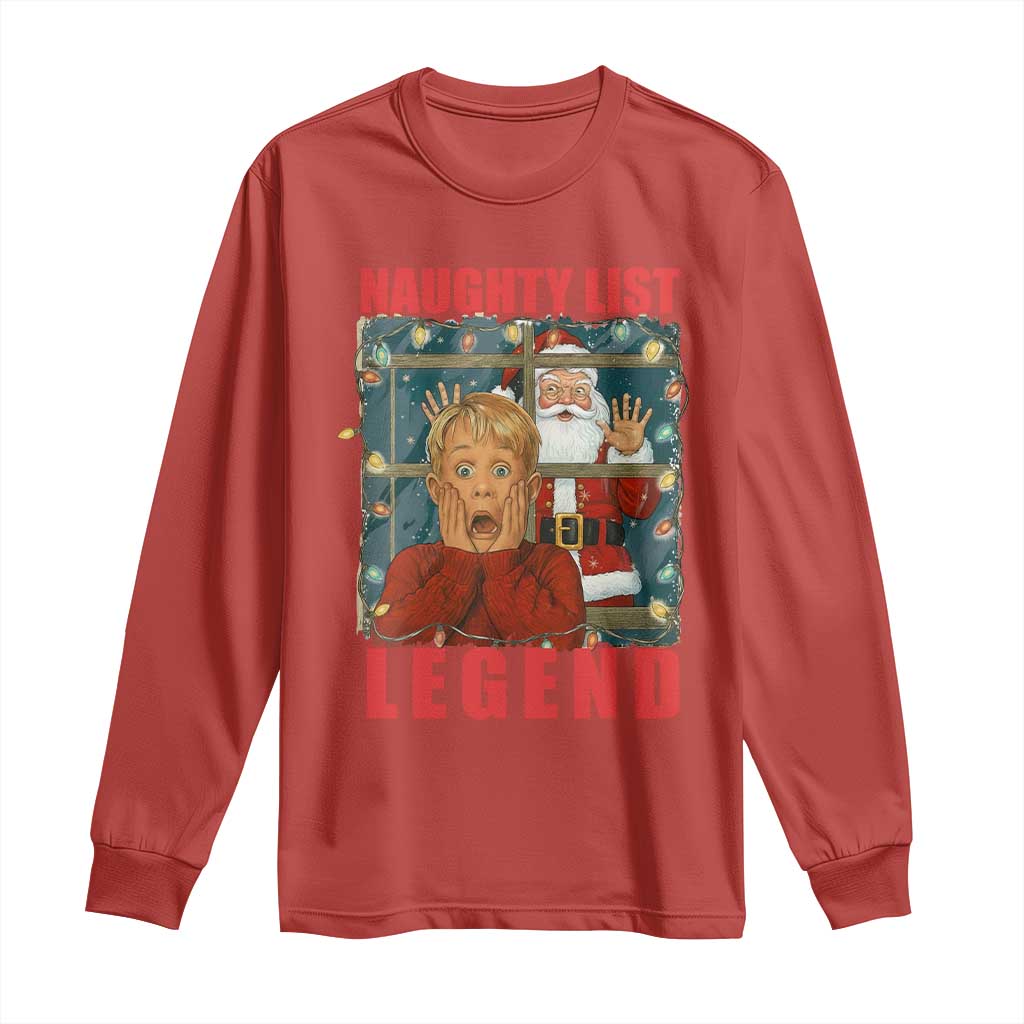 Santa Christmas Movie Funny Long Sleeve Shirt Naughty List Legend - Wonder Print Shop