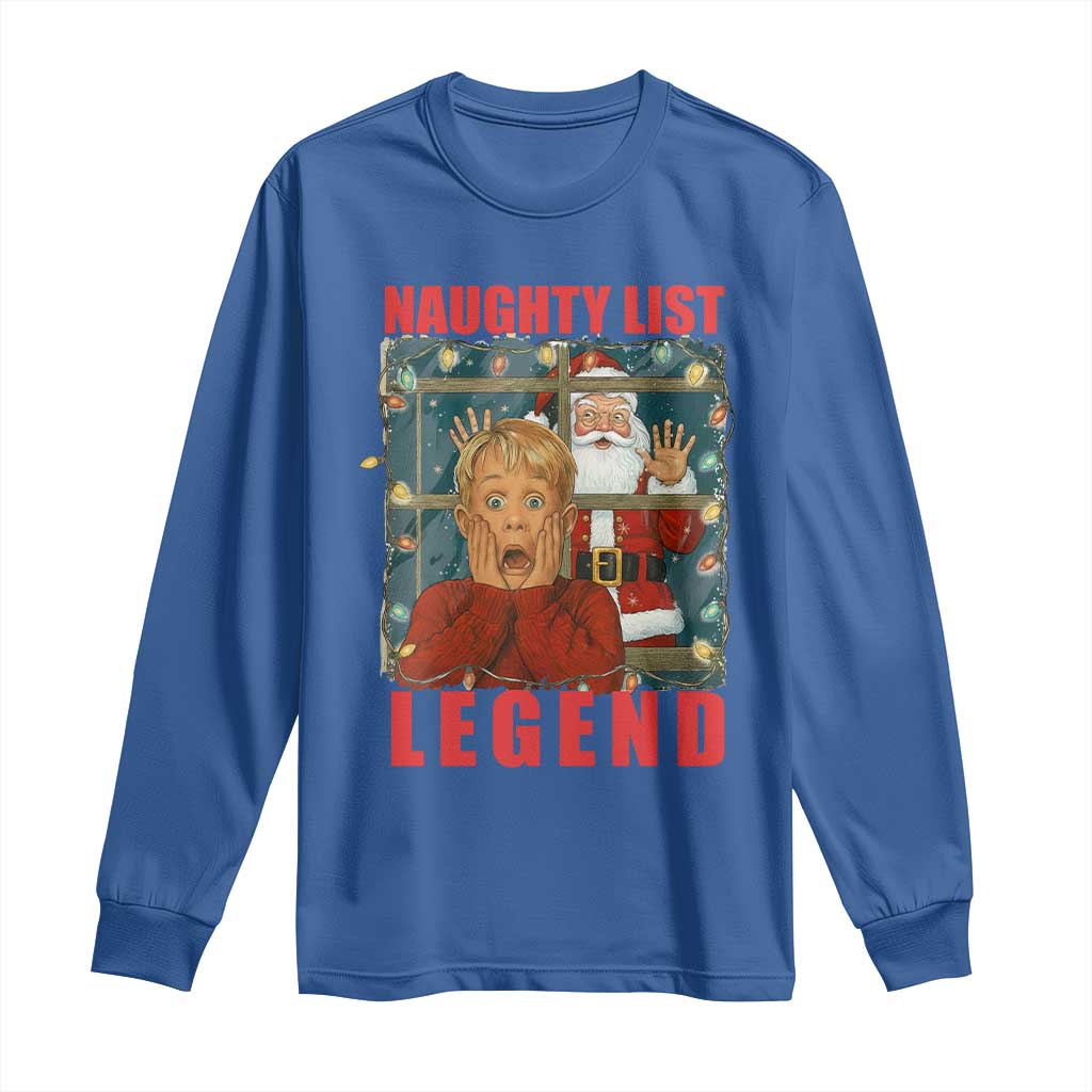 Santa Christmas Movie Funny Long Sleeve Shirt Naughty List Legend - Wonder Print Shop