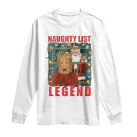 Santa Christmas Movie Funny Long Sleeve Shirt Naughty List Legend - Wonder Print Shop