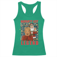 Santa Christmas Movie Funny Racerback Tank Top Naughty List Legend - Wonder Print Shop