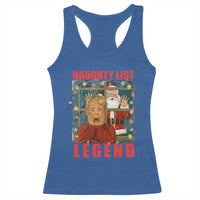 Santa Christmas Movie Funny Racerback Tank Top Naughty List Legend - Wonder Print Shop