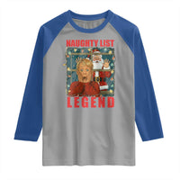 Santa Christmas Movie Funny Raglan Shirt Naughty List Legend - Wonder Print Shop