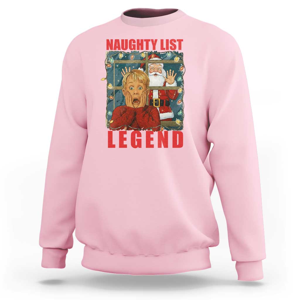 Santa Christmas Movie Funny Sweatshirt Naughty List Legend - Wonder Print Shop
