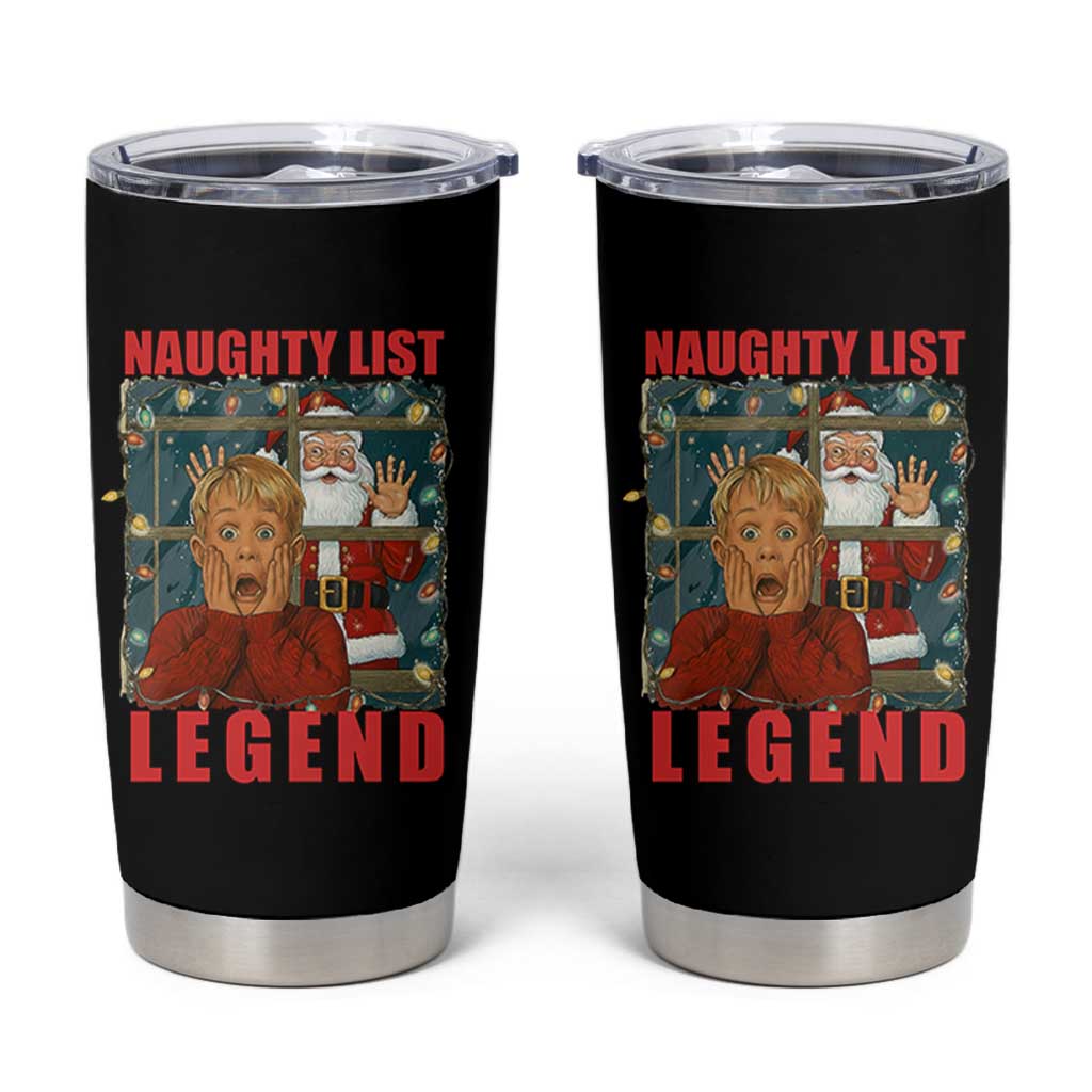 Santa Christmas Movie Funny Tumbler Cup Naughty List Legend - Wonder Print Shop