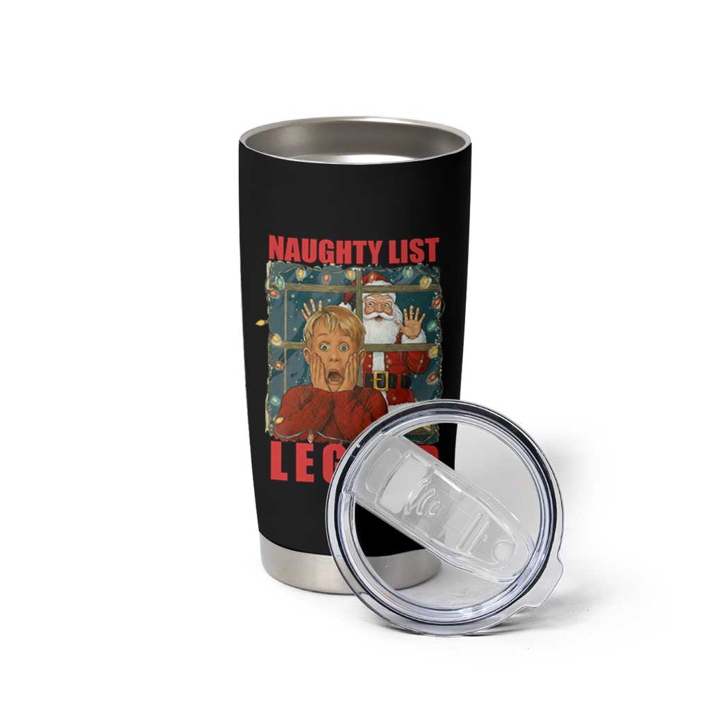 Santa Christmas Movie Funny Tumbler Cup Naughty List Legend - Wonder Print Shop