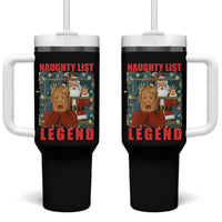 Santa Christmas Movie Funny Tumbler With Handle Naughty List Legend - Wonder Print Shop