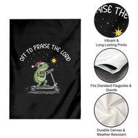 Funny Frog Christian Garden Flag Off To Praise The Lord - Wonder Print Shop