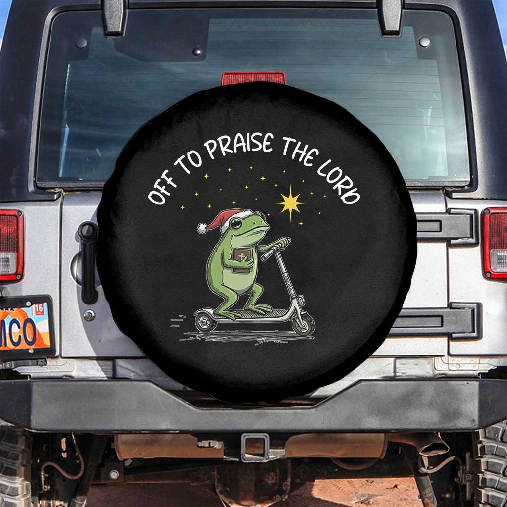 Funny Frog Christian Spare Tire Cover Off To Praise The Lord - Wonder Print Shop
