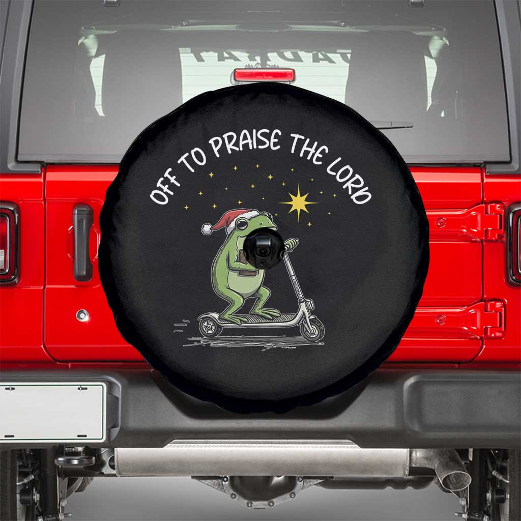 Funny Frog Christian Spare Tire Cover Off To Praise The Lord - Wonder Print Shop