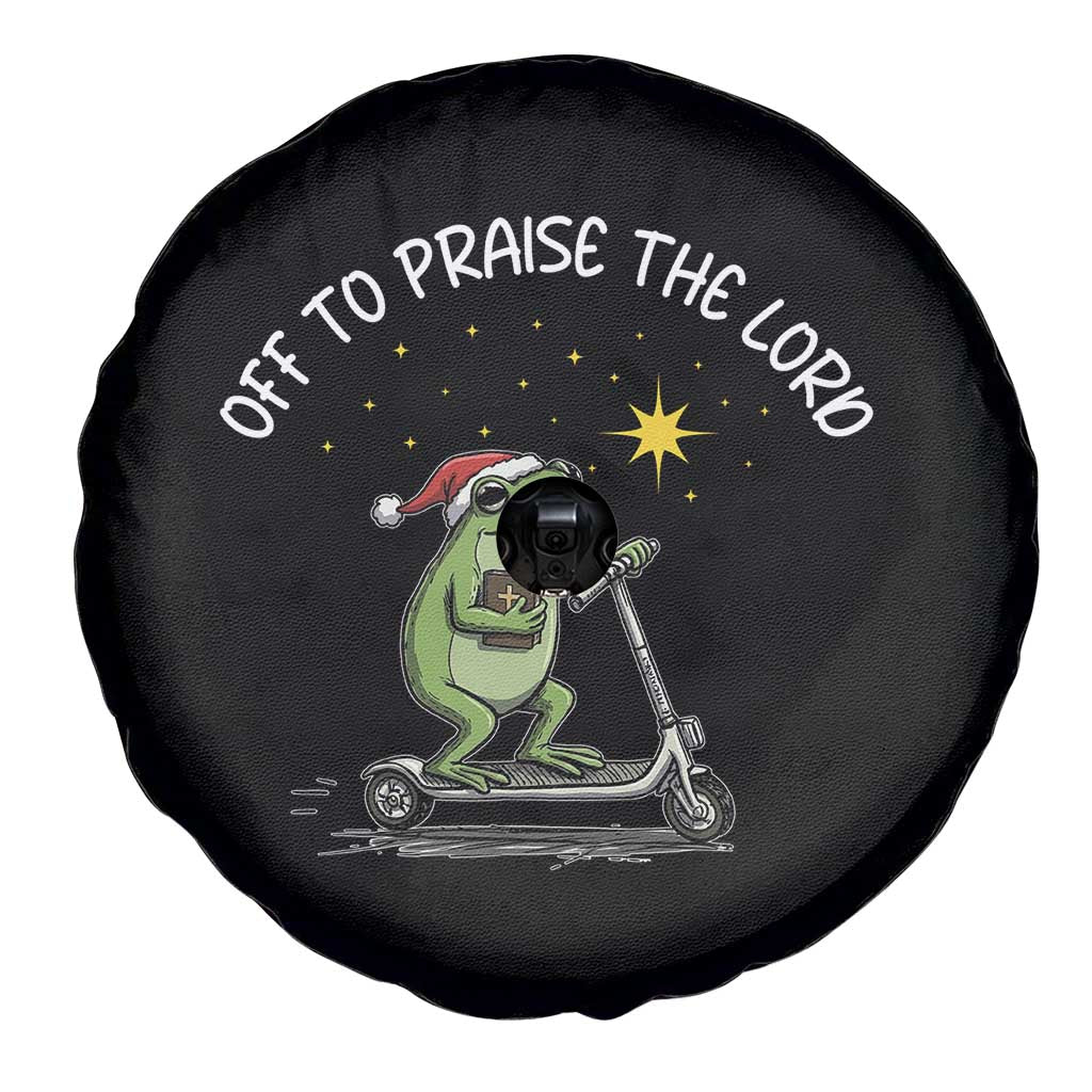 Funny Frog Christian Spare Tire Cover Off To Praise The Lord - Wonder Print Shop