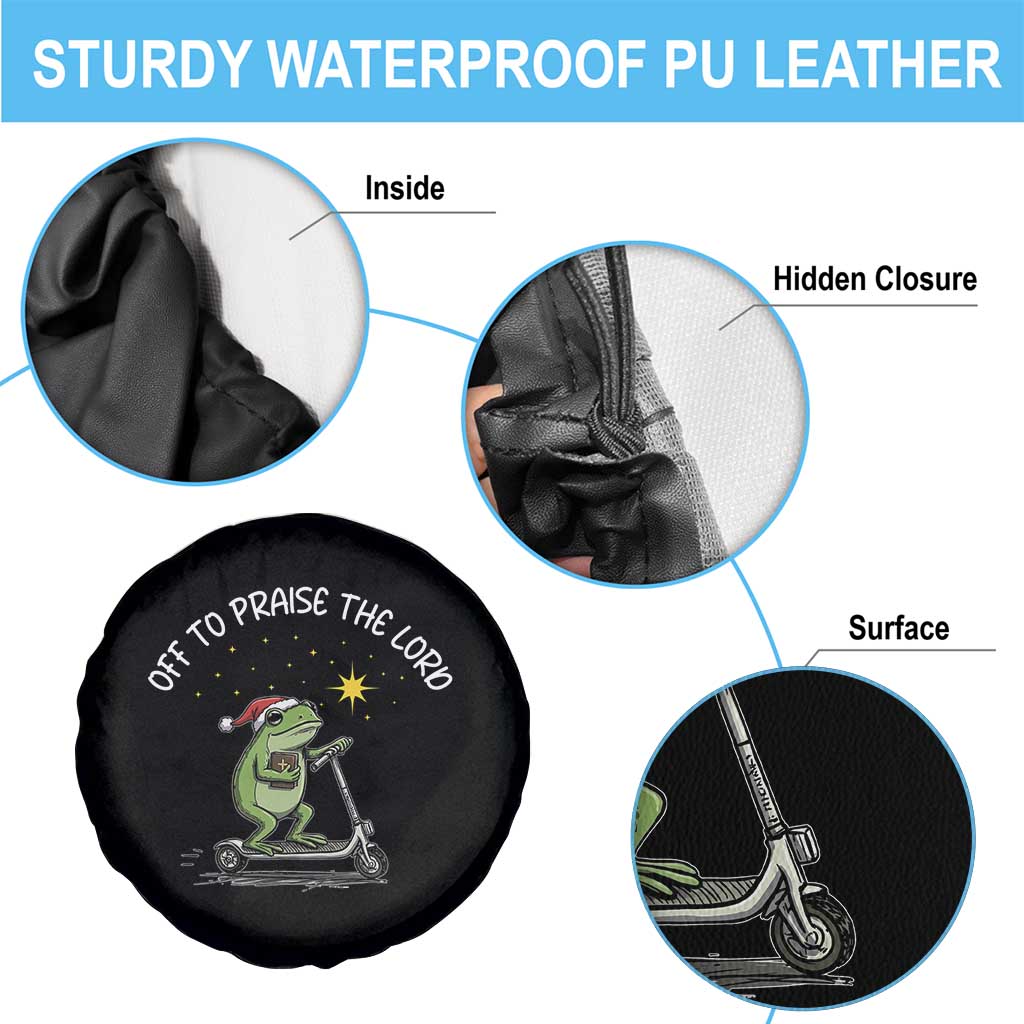 Funny Frog Christian Spare Tire Cover Off To Praise The Lord - Wonder Print Shop